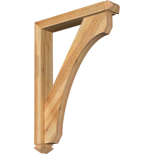 Ekena Millwork Legacy Arts and Crafts Rough Sawn Bracket w/ Offset Brace, Western Red Cedar, 4"W x 22"D x 30"H BKT0402X22X30LEC03RWR - main
